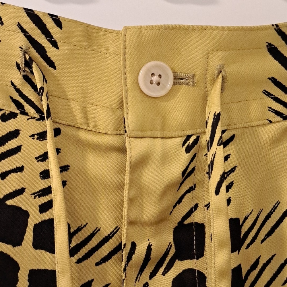 Uniqlo x Marni Green/Chartreuse & Black Graphic Plaid Wide-leg Pants (Size XS) - Picture 4 of 6